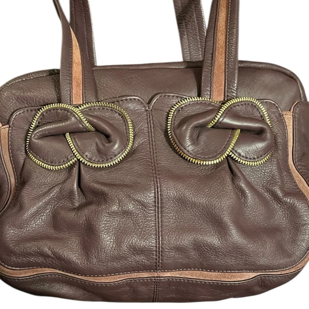 See By Chloe Brown Leather Shoulder Bag with Tan Accents - Picture 2 of 14